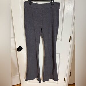 Fashion Nova Charcoal Ribbed flare leggings